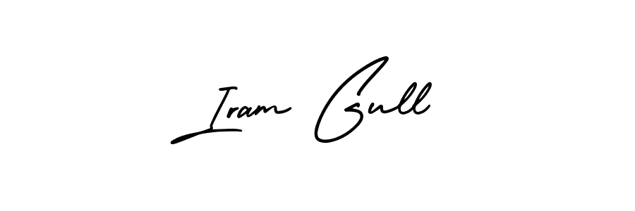 How to make Iram Gull name signature. Use AmerikaSignatureDemo-Regular style for creating short signs online. This is the latest handwritten sign. Iram Gull signature style 3 images and pictures png