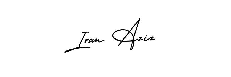 Design your own signature with our free online signature maker. With this signature software, you can create a handwritten (AmerikaSignatureDemo-Regular) signature for name Iran Aziz. Iran Aziz signature style 3 images and pictures png