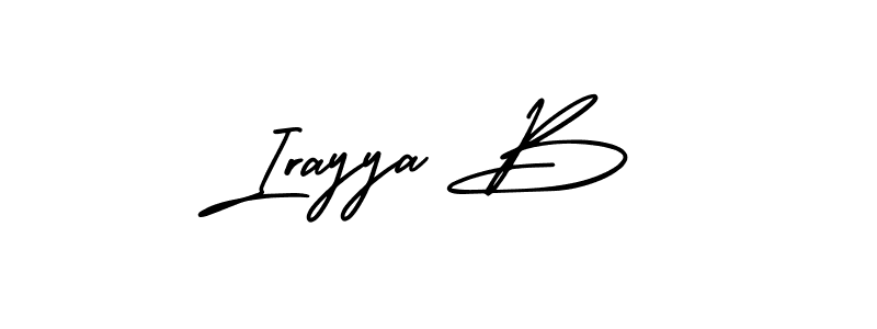 How to make Irayya B name signature. Use AmerikaSignatureDemo-Regular style for creating short signs online. This is the latest handwritten sign. Irayya B signature style 3 images and pictures png