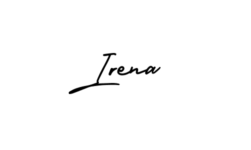 Use a signature maker to create a handwritten signature online. With this signature software, you can design (AmerikaSignatureDemo-Regular) your own signature for name Irena. Irena signature style 3 images and pictures png