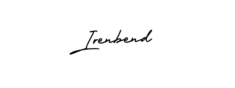 You should practise on your own different ways (AmerikaSignatureDemo-Regular) to write your name (Irenbend) in signature. don't let someone else do it for you. Irenbend signature style 3 images and pictures png