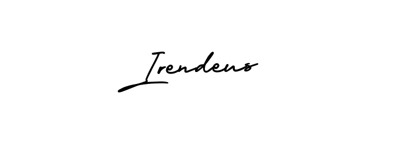 How to make Irendeus name signature. Use AmerikaSignatureDemo-Regular style for creating short signs online. This is the latest handwritten sign. Irendeus signature style 3 images and pictures png