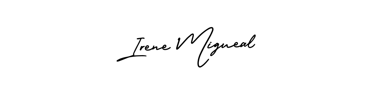 Irene Migueal stylish signature style. Best Handwritten Sign (AmerikaSignatureDemo-Regular) for my name. Handwritten Signature Collection Ideas for my name Irene Migueal. Irene Migueal signature style 3 images and pictures png