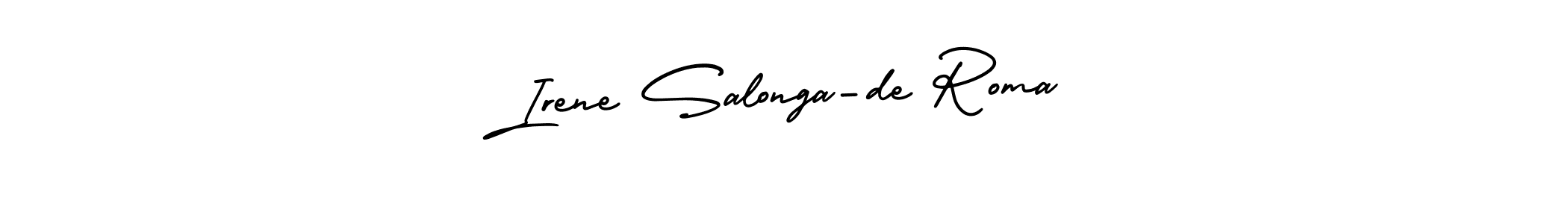 See photos of Irene Salonga-de Roma official signature by Spectra . Check more albums & portfolios. Read reviews & check more about AmerikaSignatureDemo-Regular font. Irene Salonga-de Roma signature style 3 images and pictures png