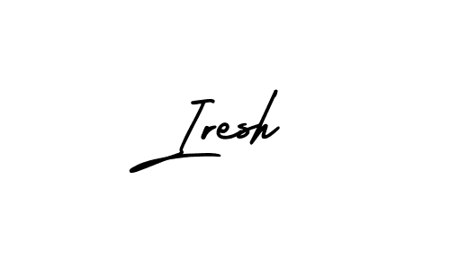 How to make Iresh name signature. Use AmerikaSignatureDemo-Regular style for creating short signs online. This is the latest handwritten sign. Iresh signature style 3 images and pictures png