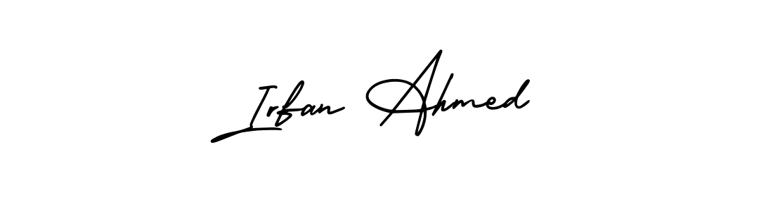 Create a beautiful signature design for name Irfan Ahmed. With this signature (AmerikaSignatureDemo-Regular) fonts, you can make a handwritten signature for free. Irfan Ahmed signature style 3 images and pictures png