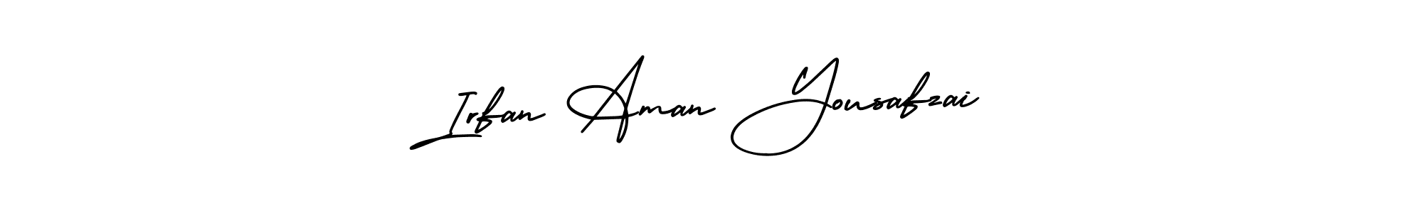 The best way (AmerikaSignatureDemo-Regular) to make a short signature is to pick only two or three words in your name. The name Irfan Aman Yousafzai include a total of six letters. For converting this name. Irfan Aman Yousafzai signature style 3 images and pictures png