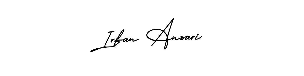 How to Draw Irfan Ansari signature style? AmerikaSignatureDemo-Regular is a latest design signature styles for name Irfan Ansari. Irfan Ansari signature style 3 images and pictures png