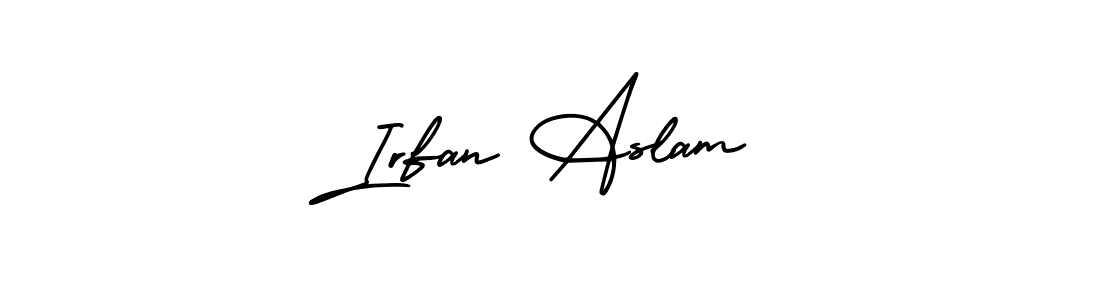 How to Draw Irfan Aslam signature style? AmerikaSignatureDemo-Regular is a latest design signature styles for name Irfan Aslam. Irfan Aslam signature style 3 images and pictures png