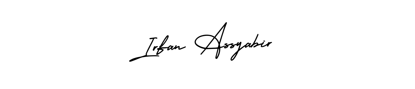 Similarly AmerikaSignatureDemo-Regular is the best handwritten signature design. Signature creator online .You can use it as an online autograph creator for name Irfan Assyabir. Irfan Assyabir signature style 3 images and pictures png