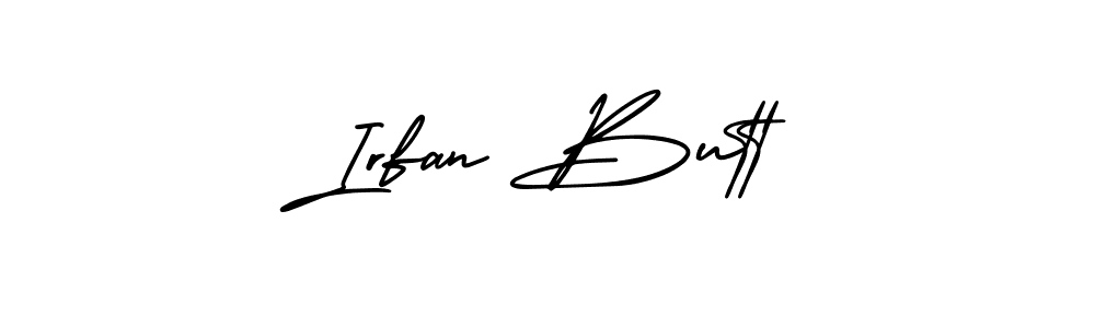 How to Draw Irfan Butt signature style? AmerikaSignatureDemo-Regular is a latest design signature styles for name Irfan Butt. Irfan Butt signature style 3 images and pictures png