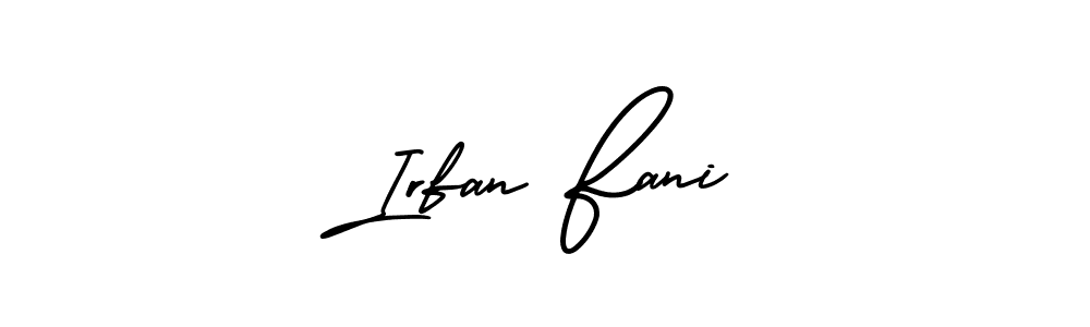if you are searching for the best signature style for your name Irfan Fani. so please give up your signature search. here we have designed multiple signature styles  using AmerikaSignatureDemo-Regular. Irfan Fani signature style 3 images and pictures png