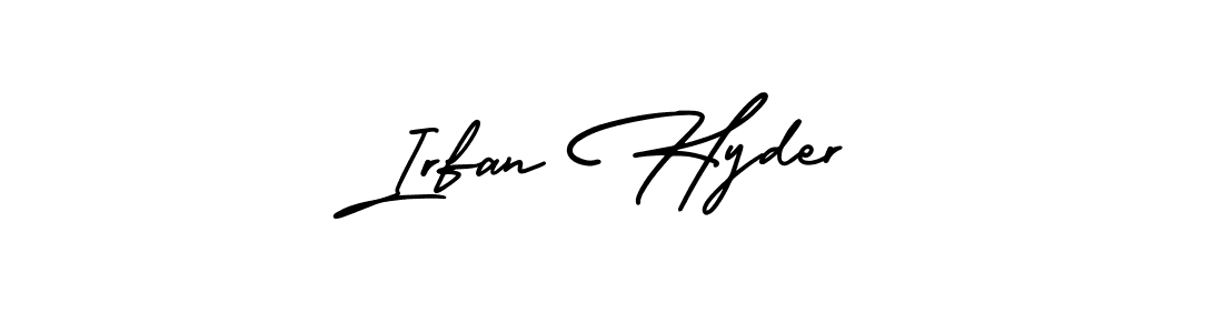 The best way (AmerikaSignatureDemo-Regular) to make a short signature is to pick only two or three words in your name. The name Irfan Hyder include a total of six letters. For converting this name. Irfan Hyder signature style 3 images and pictures png