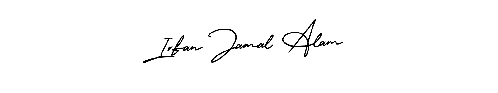 How to Draw Irfan Jamal Alam signature style? AmerikaSignatureDemo-Regular is a latest design signature styles for name Irfan Jamal Alam. Irfan Jamal Alam signature style 3 images and pictures png
