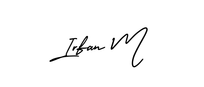 if you are searching for the best signature style for your name Irfan M. so please give up your signature search. here we have designed multiple signature styles  using AmerikaSignatureDemo-Regular. Irfan M signature style 3 images and pictures png