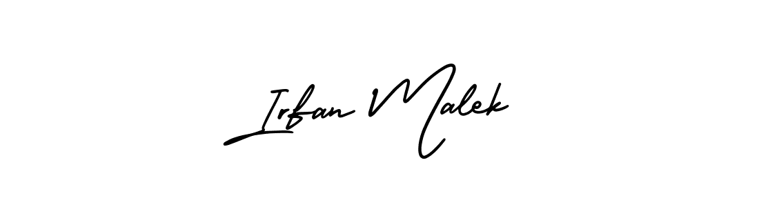 The best way (AmerikaSignatureDemo-Regular) to make a short signature is to pick only two or three words in your name. The name Irfan Malek include a total of six letters. For converting this name. Irfan Malek signature style 3 images and pictures png