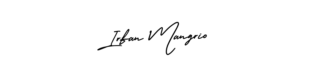 This is the best signature style for the Irfan Mangrio name. Also you like these signature font (AmerikaSignatureDemo-Regular). Mix name signature. Irfan Mangrio signature style 3 images and pictures png