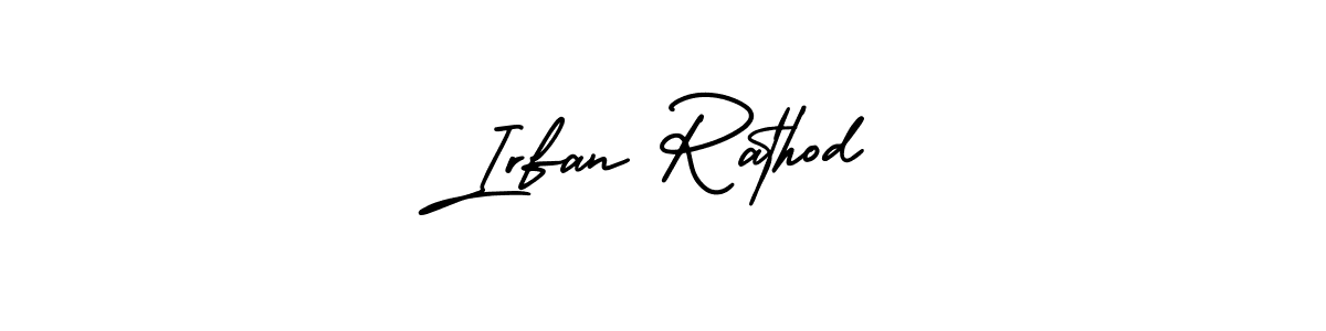 Design your own signature with our free online signature maker. With this signature software, you can create a handwritten (AmerikaSignatureDemo-Regular) signature for name Irfan Rathod. Irfan Rathod signature style 3 images and pictures png