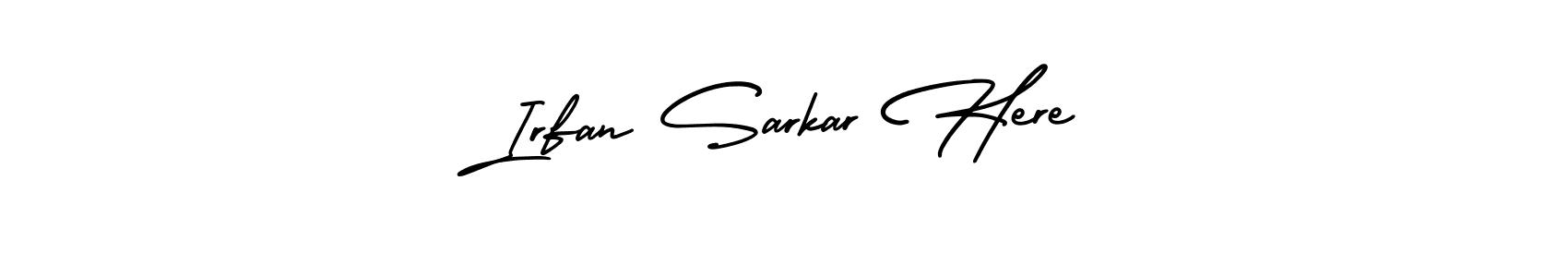 Make a beautiful signature design for name Irfan Sarkar Here. With this signature (AmerikaSignatureDemo-Regular) style, you can create a handwritten signature for free. Irfan Sarkar Here signature style 3 images and pictures png