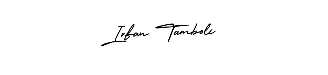 This is the best signature style for the Irfan Tamboli name. Also you like these signature font (AmerikaSignatureDemo-Regular). Mix name signature. Irfan Tamboli signature style 3 images and pictures png