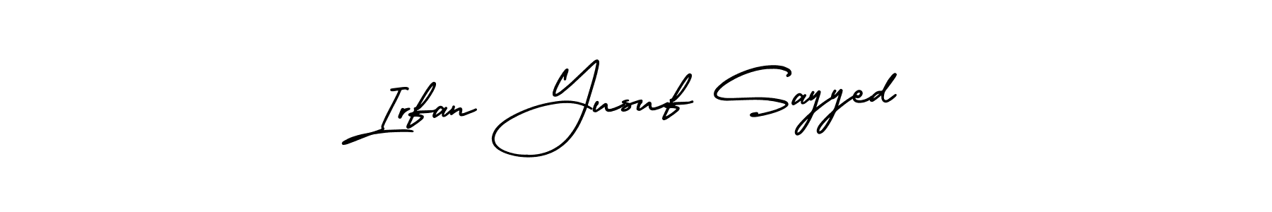 How to Draw Irfan Yusuf Sayyed signature style? AmerikaSignatureDemo-Regular is a latest design signature styles for name Irfan Yusuf Sayyed. Irfan Yusuf Sayyed signature style 3 images and pictures png
