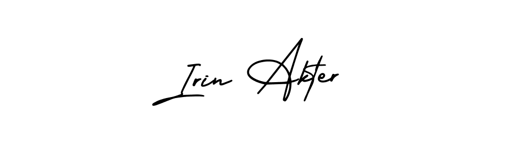 Design your own signature with our free online signature maker. With this signature software, you can create a handwritten (AmerikaSignatureDemo-Regular) signature for name Irin Akter. Irin Akter signature style 3 images and pictures png