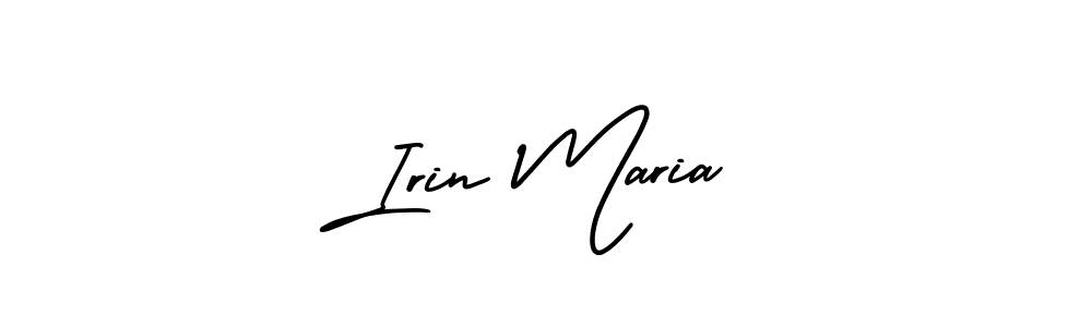 Create a beautiful signature design for name Irin Maria. With this signature (AmerikaSignatureDemo-Regular) fonts, you can make a handwritten signature for free. Irin Maria signature style 3 images and pictures png