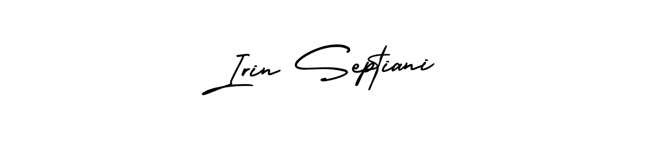 How to make Irin Septiani name signature. Use AmerikaSignatureDemo-Regular style for creating short signs online. This is the latest handwritten sign. Irin Septiani signature style 3 images and pictures png