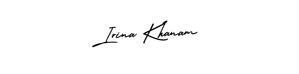 This is the best signature style for the Irina Khanam name. Also you like these signature font (AmerikaSignatureDemo-Regular). Mix name signature. Irina Khanam signature style 3 images and pictures png