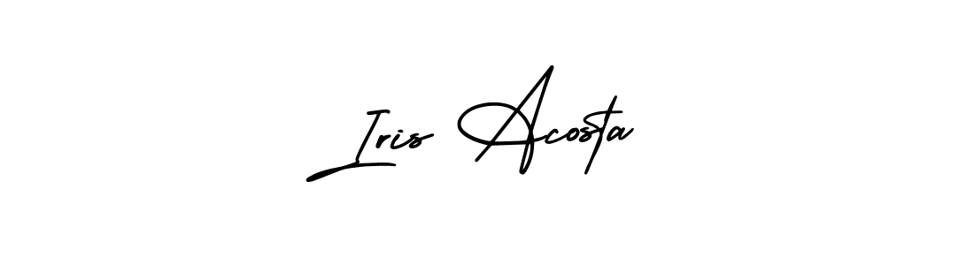 This is the best signature style for the Iris Acosta name. Also you like these signature font (AmerikaSignatureDemo-Regular). Mix name signature. Iris Acosta signature style 3 images and pictures png