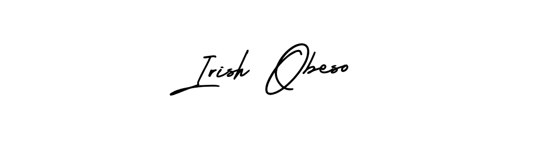 Design your own signature with our free online signature maker. With this signature software, you can create a handwritten (AmerikaSignatureDemo-Regular) signature for name Irish Obeso. Irish Obeso signature style 3 images and pictures png