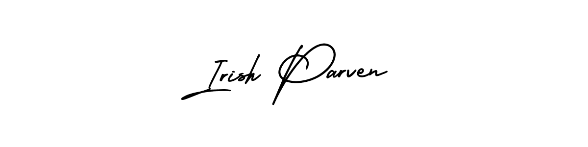 How to Draw Irish Parven signature style? AmerikaSignatureDemo-Regular is a latest design signature styles for name Irish Parven. Irish Parven signature style 3 images and pictures png