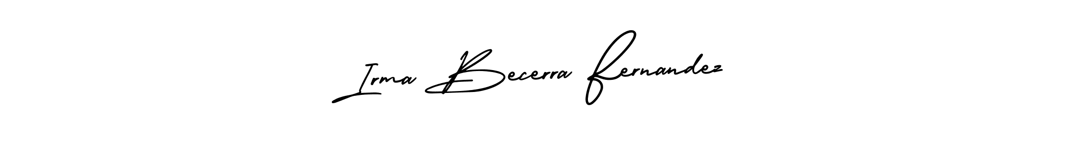 Make a beautiful signature design for name Irma Becerra Fernandez. With this signature (AmerikaSignatureDemo-Regular) style, you can create a handwritten signature for free. Irma Becerra Fernandez signature style 3 images and pictures png