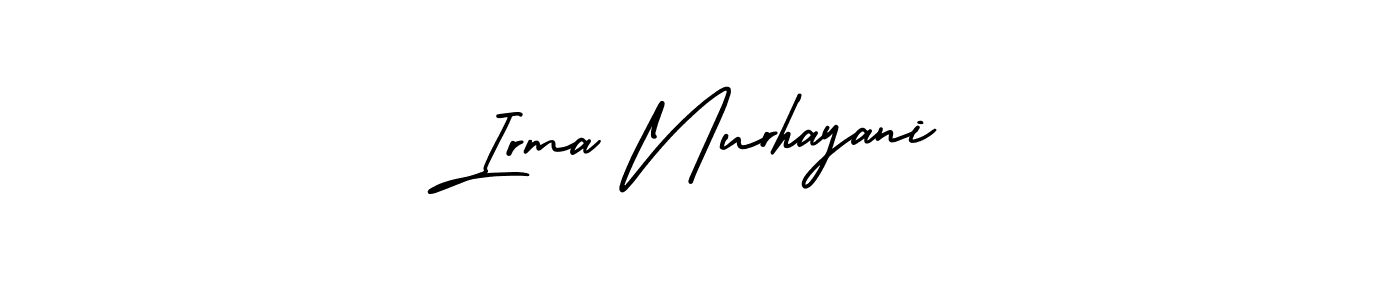 It looks lik you need a new signature style for name Irma Nurhayani. Design unique handwritten (AmerikaSignatureDemo-Regular) signature with our free signature maker in just a few clicks. Irma Nurhayani signature style 3 images and pictures png