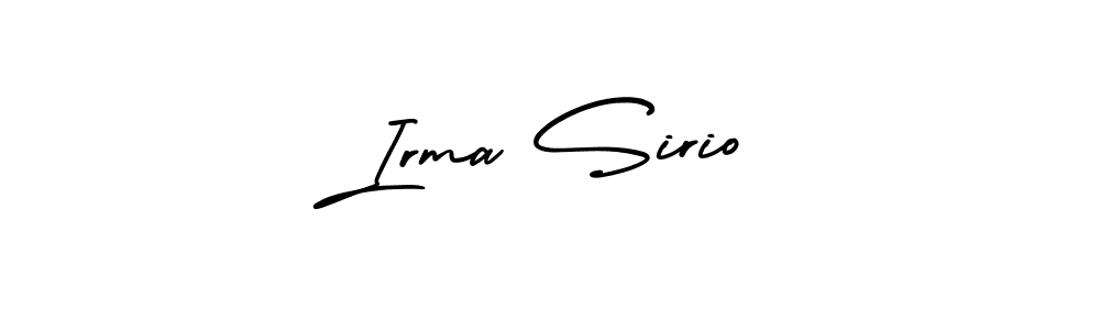 How to Draw Irma Sirio signature style? AmerikaSignatureDemo-Regular is a latest design signature styles for name Irma Sirio. Irma Sirio signature style 3 images and pictures png