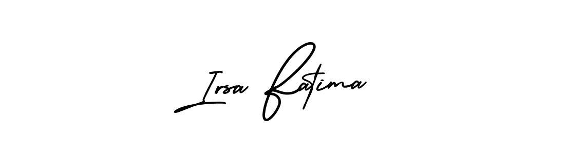 How to make Irsa Fatima name signature. Use AmerikaSignatureDemo-Regular style for creating short signs online. This is the latest handwritten sign. Irsa Fatima signature style 3 images and pictures png