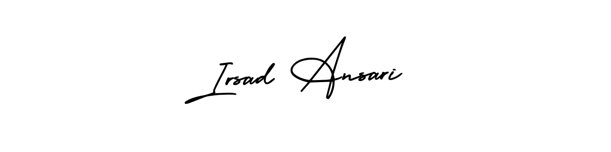 Similarly AmerikaSignatureDemo-Regular is the best handwritten signature design. Signature creator online .You can use it as an online autograph creator for name Irsad Ansari. Irsad Ansari signature style 3 images and pictures png