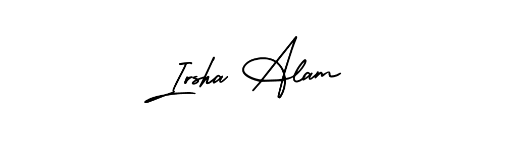 Also we have Irsha Alam name is the best signature style. Create professional handwritten signature collection using AmerikaSignatureDemo-Regular autograph style. Irsha Alam signature style 3 images and pictures png