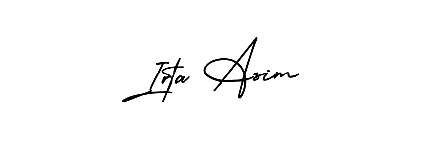 It looks lik you need a new signature style for name Irta Asim. Design unique handwritten (AmerikaSignatureDemo-Regular) signature with our free signature maker in just a few clicks. Irta Asim signature style 3 images and pictures png