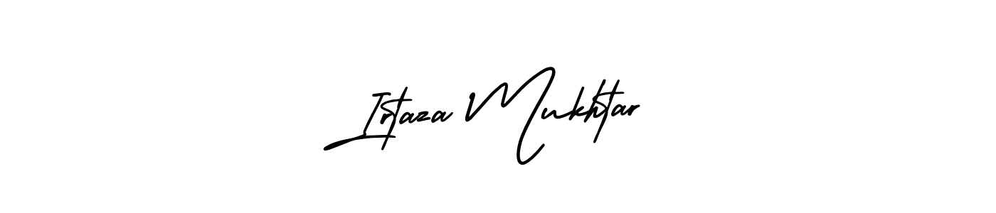 How to make Irtaza Mukhtar name signature. Use AmerikaSignatureDemo-Regular style for creating short signs online. This is the latest handwritten sign. Irtaza Mukhtar signature style 3 images and pictures png