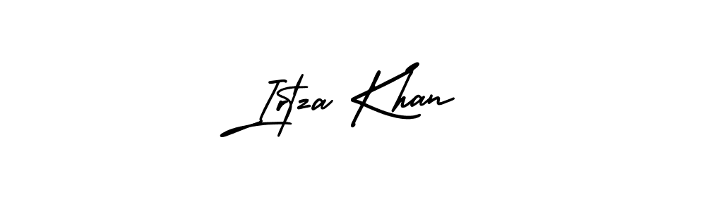 This is the best signature style for the Irtza Khan name. Also you like these signature font (AmerikaSignatureDemo-Regular). Mix name signature. Irtza Khan signature style 3 images and pictures png