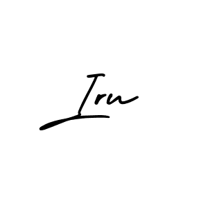 Use a signature maker to create a handwritten signature online. With this signature software, you can design (AmerikaSignatureDemo-Regular) your own signature for name Iru. Iru signature style 3 images and pictures png