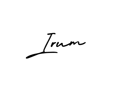 Use a signature maker to create a handwritten signature online. With this signature software, you can design (AmerikaSignatureDemo-Regular) your own signature for name Irum. Irum signature style 3 images and pictures png