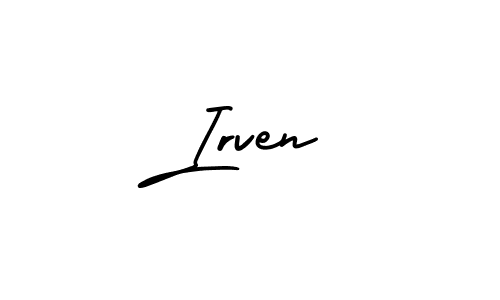 It looks lik you need a new signature style for name Irven. Design unique handwritten (AmerikaSignatureDemo-Regular) signature with our free signature maker in just a few clicks. Irven signature style 3 images and pictures png