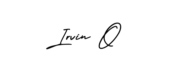 The best way (AmerikaSignatureDemo-Regular) to make a short signature is to pick only two or three words in your name. The name Irvin O include a total of six letters. For converting this name. Irvin O signature style 3 images and pictures png