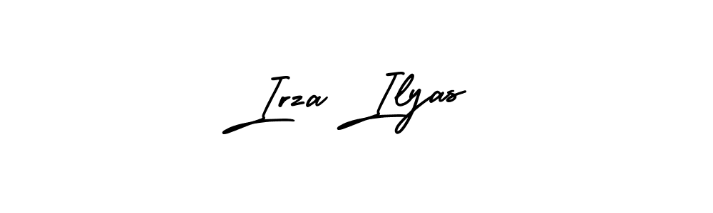 if you are searching for the best signature style for your name Irza Ilyas. so please give up your signature search. here we have designed multiple signature styles  using AmerikaSignatureDemo-Regular. Irza Ilyas signature style 3 images and pictures png