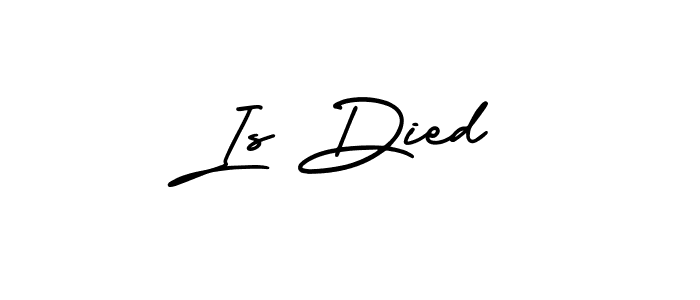 Is Died stylish signature style. Best Handwritten Sign (AmerikaSignatureDemo-Regular) for my name. Handwritten Signature Collection Ideas for my name Is Died. Is Died signature style 3 images and pictures png