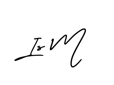 How to make Is M name signature. Use AmerikaSignatureDemo-Regular style for creating short signs online. This is the latest handwritten sign. Is M signature style 3 images and pictures png