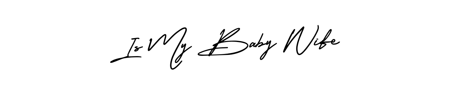 How to make Is My Baby Wife name signature. Use AmerikaSignatureDemo-Regular style for creating short signs online. This is the latest handwritten sign. Is My Baby Wife signature style 3 images and pictures png