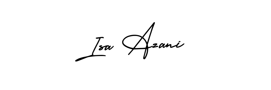 This is the best signature style for the Isa Azani name. Also you like these signature font (AmerikaSignatureDemo-Regular). Mix name signature. Isa Azani signature style 3 images and pictures png